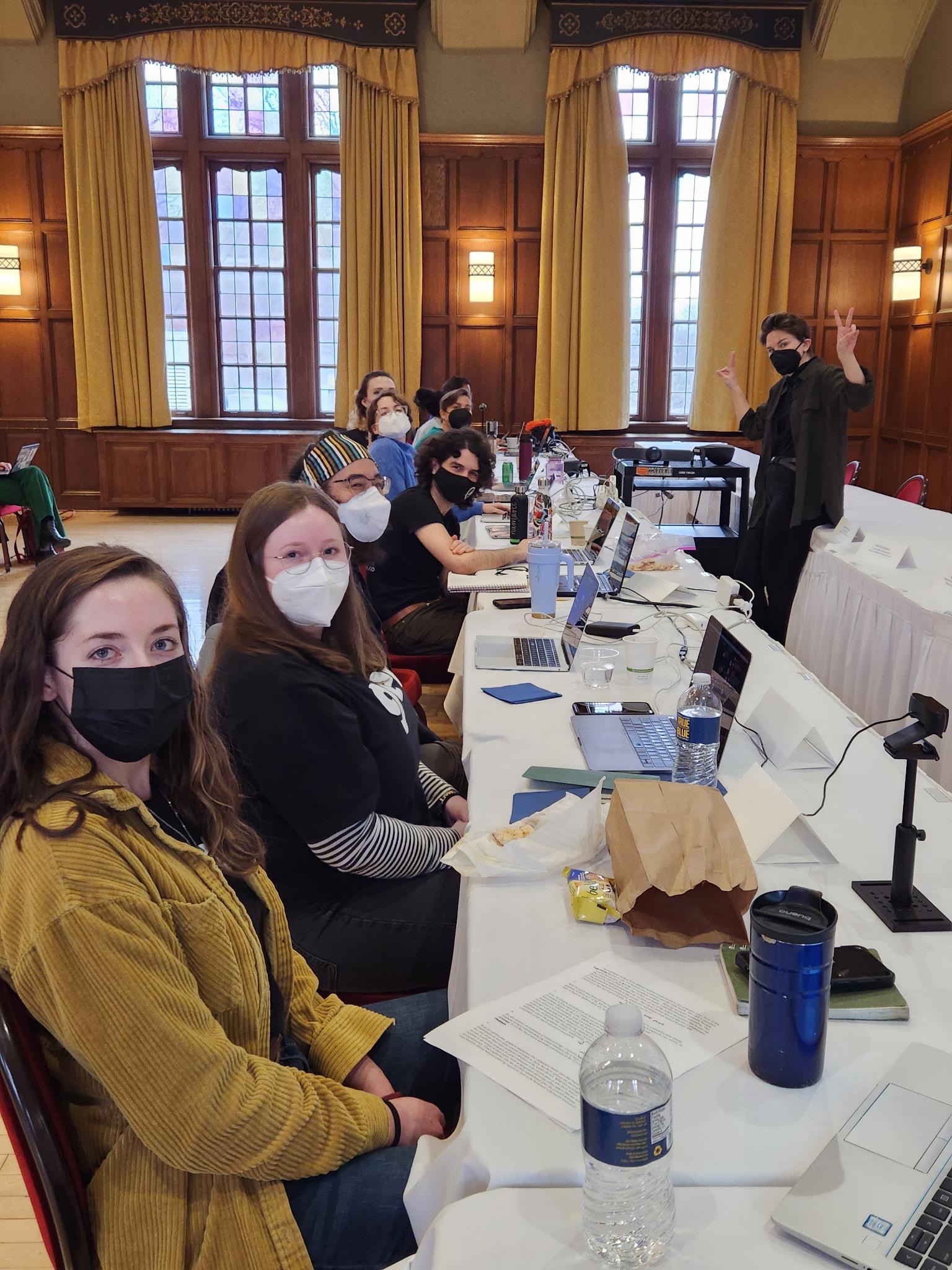 Bargaining team members at the bargaining table